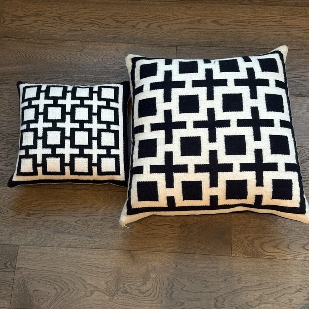 Jonathan Adler Black and White Geometric Pillows